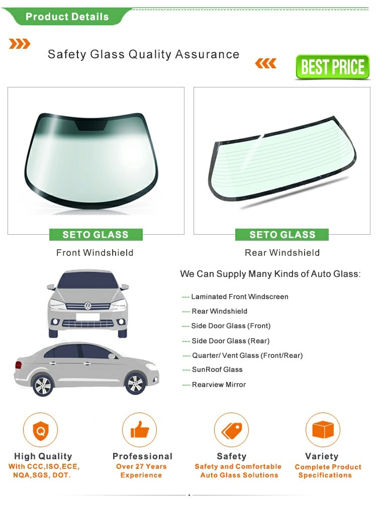 Safety Car Glass Laminated Car Windshield / Door / Window