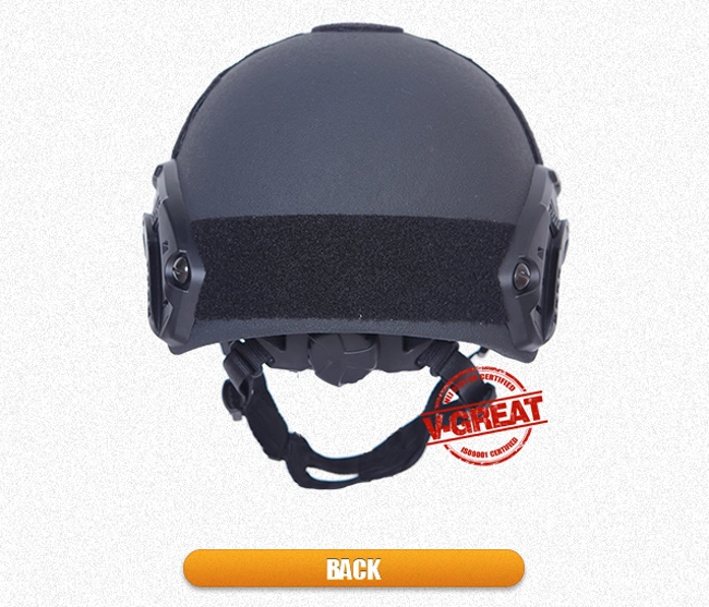 Nij Certified Black Fast Helmet with Ce Certificate