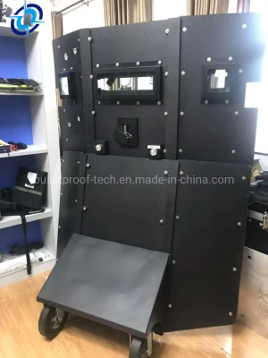 Military Gear Folding Wheeled Bulletproof Ballistic Shield